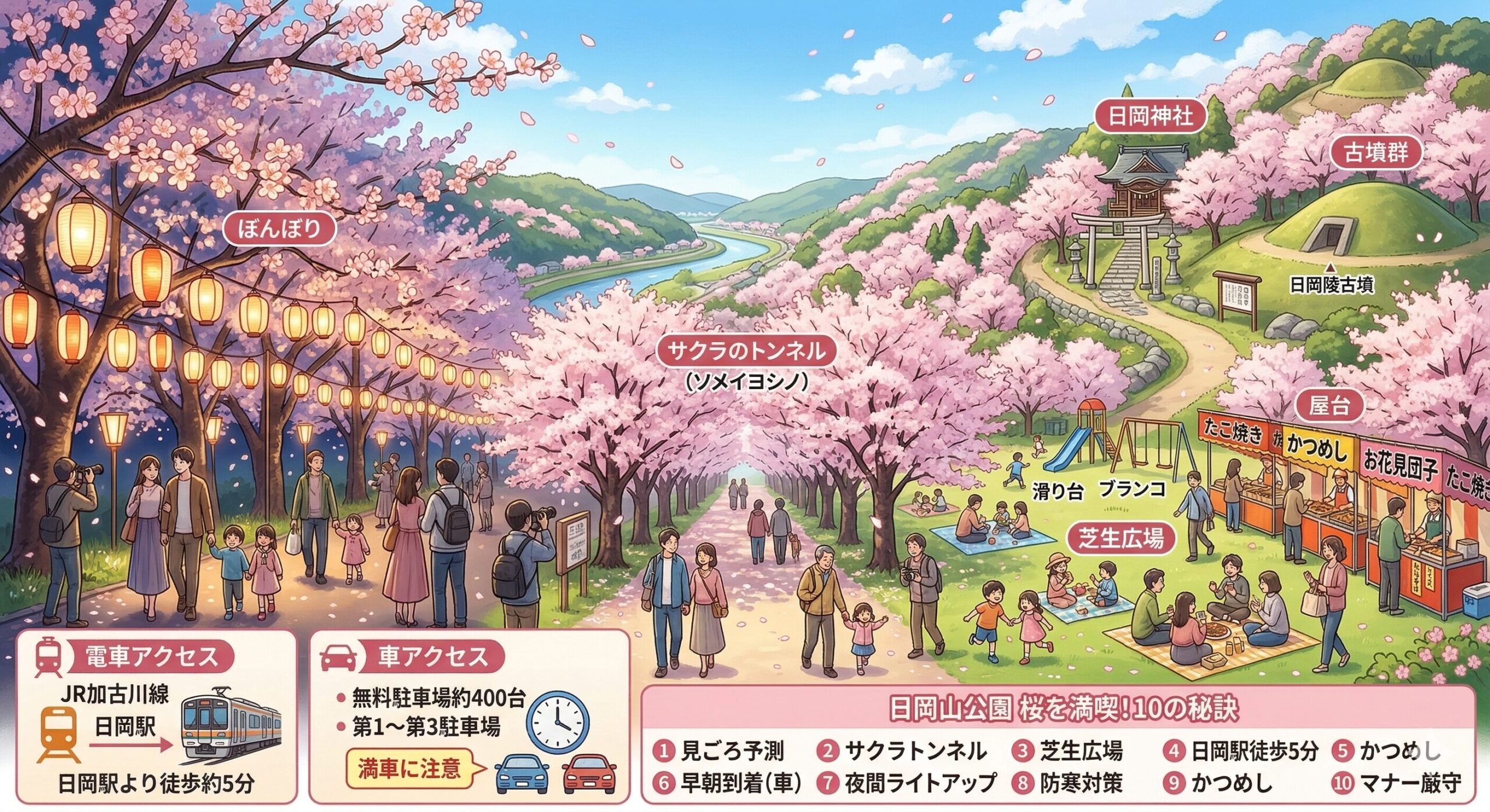 日岡山公園の桜