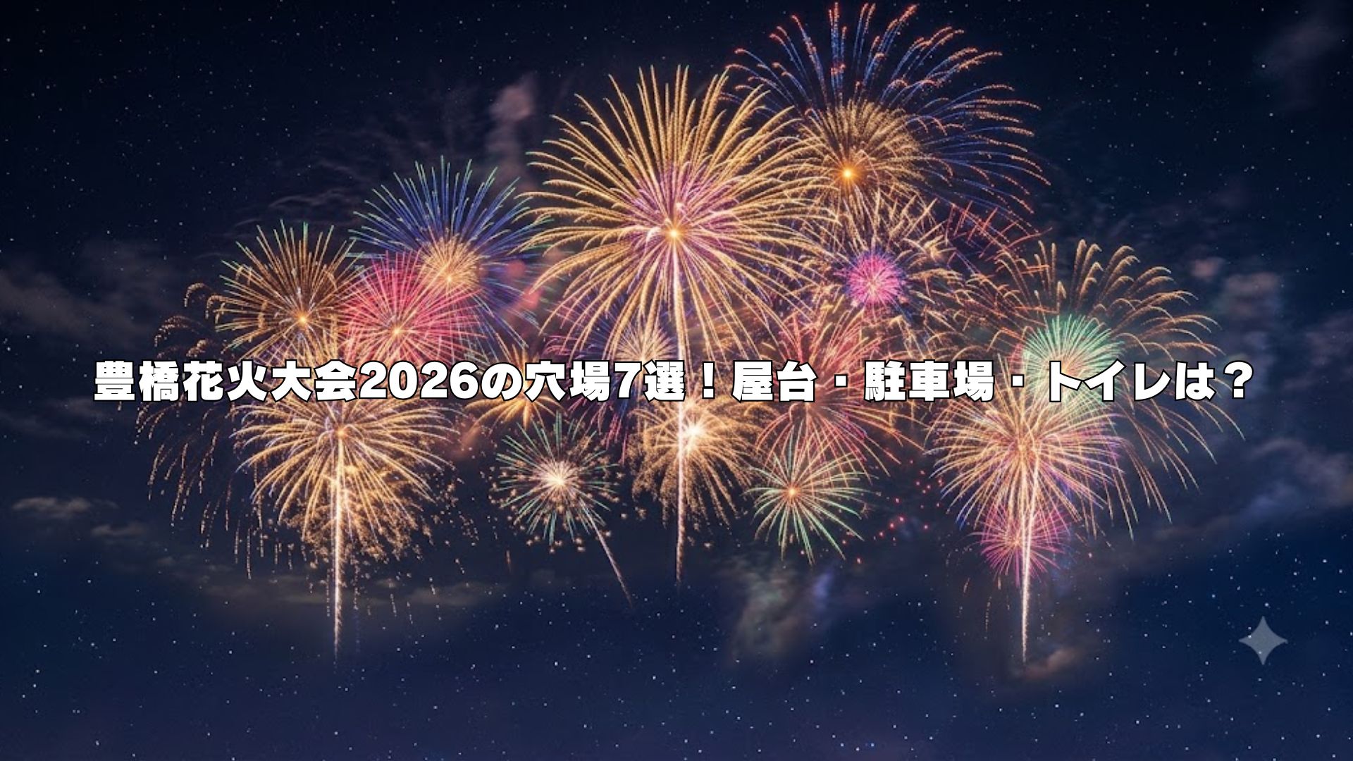 豊橋花火大会2026の穴場7選！屋台・駐車場・トイレは？